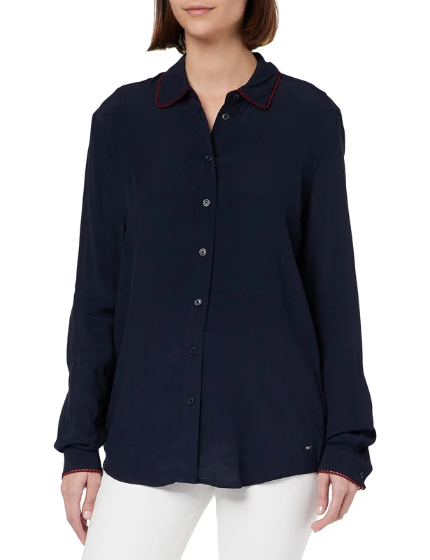 Tommy Hilfiger Women Blouse Elegant, Blue (Desert Sky), 34