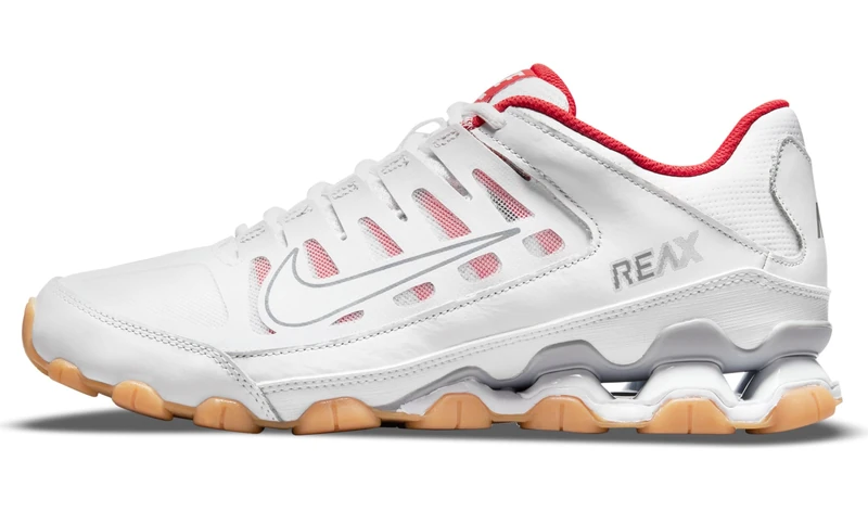 NIKE 621716-103 Reax 8 TR Men White/White-Wolf Grey-Chile RED UK 8