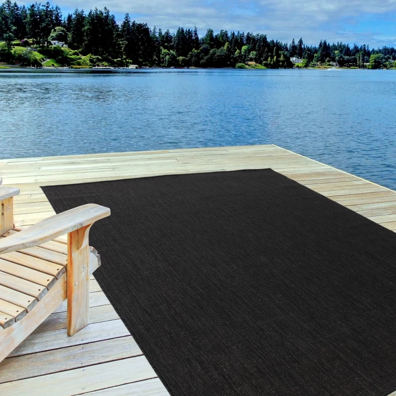 THE RUGS Outdoor Rug – Weather & UV Resistant Outdoor/Indoor Area Rugs - Durable Rugs for Patio, Deck, Garden, Kitchen, Bathroom or Living Room - Orange, 160 x 230 cm