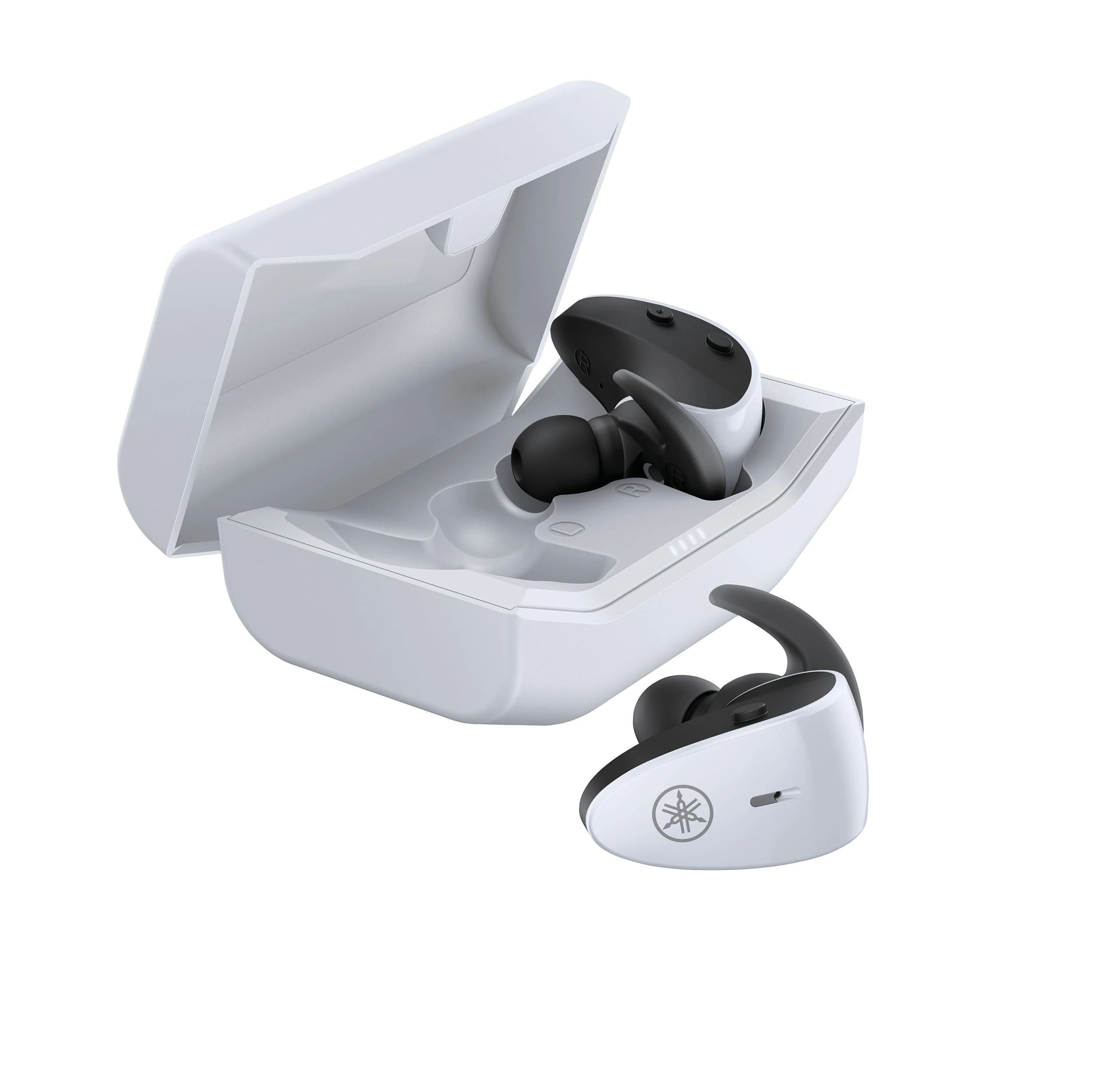 Yamaha TW-ES5A, True Wireless Sport Earbuds, with Listening Care and Ambient Sound, IPX7 waterproof, upto 34 h playback time, App with EQ controls, Colour White