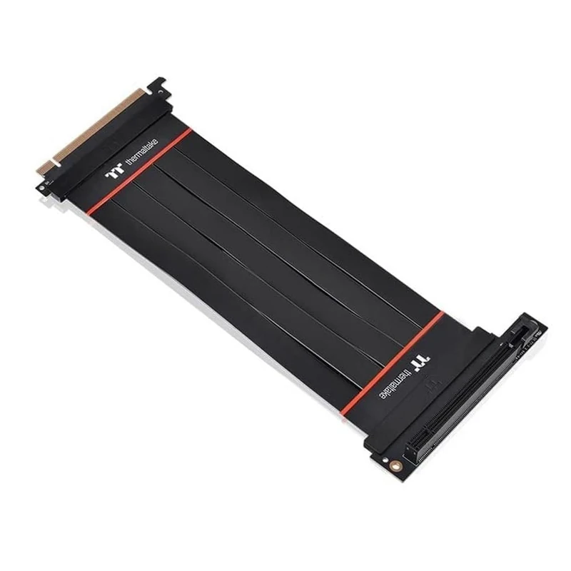 Thermaltake Tt Premium PCI-E 4.0 200mm flexiable Extender with 90 Degree Adapter, AC-060-CO1OTN-C2, Black