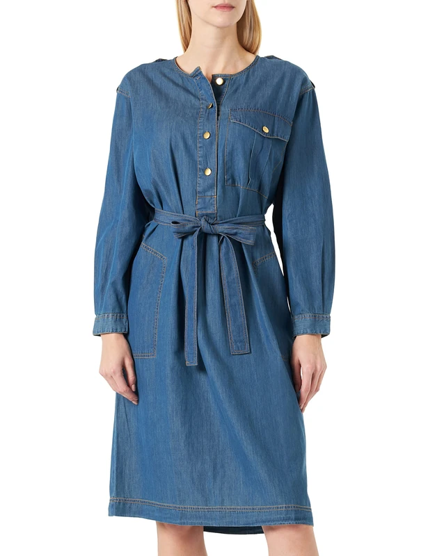 Noa Noa Women's Leiann Dress, Denim Blue, XL