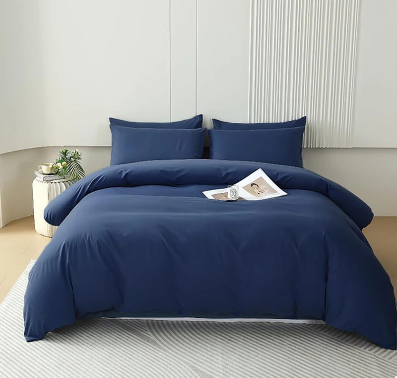 Houseri Navy Blue Comforter Set - Dark Blue Bedding Comforter for Toddler Boys - Twin Size, Classic, Soft