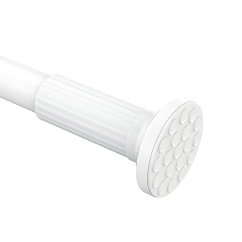Umimile Tension Curtain Rod, 51-145 inches Adjustable Spring Shower Tension Curtain Rod, Stainless Steel Closet Rod for Windows or Shower, No Drilling, No Rust, Easy to Install, White