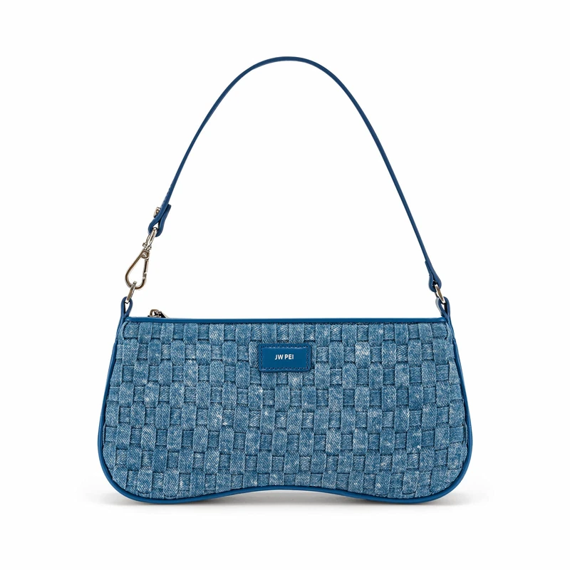 JW PEI Women's Eva Shoulder Handbag, Denim Weave - Image 1
