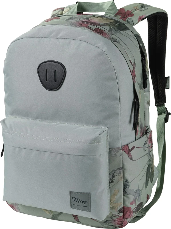 Nitro Urban Plus, Old School Daypack with Additional Padded Laptop Compartment, Urban Street Pack, Everyday Backpack, School Backpack with Side Bottle Compartment, Dead Flower, 28 L, Rucksack