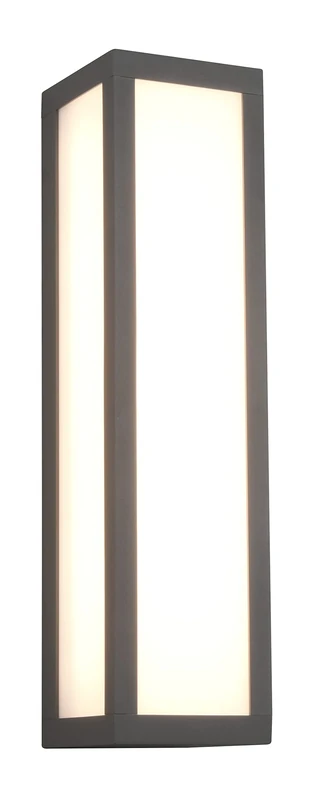 Trio Leuchten Fuerte 226260142 LED Outdoor Wall Light Die-Cast Aluminium/Anthracite Acrylic Shade/Opal White/Includes 10.5 Watt LED