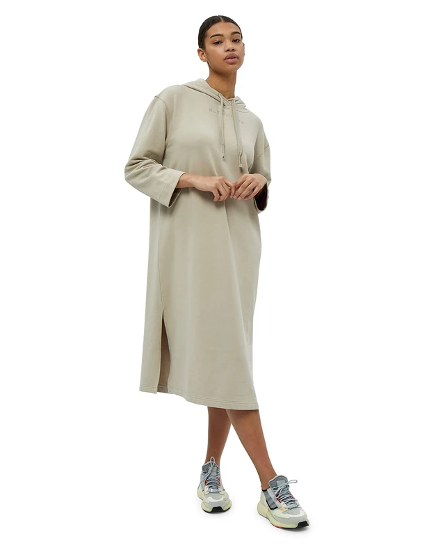 Beyond Now Jasmin GOTS Hoodie Dress | Beige Dresses For Women Uk | Spring Womens Dresses | Size M