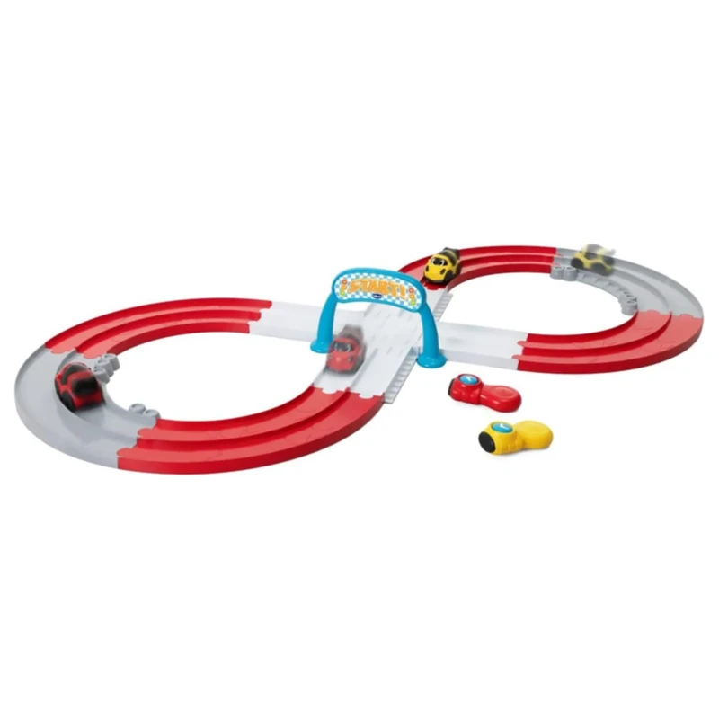 Chicco Race Car Track RC Car Track 1.5 m, 2 RC Cars, 2 Players and Settings, 8 Ring Race Track, Free Play, Infrared Remote Control, Children 1 to 4 Years Old