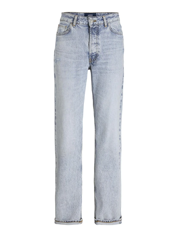 JACK & JONES Women's JJXX JXSEOUL Straight MW Jeans CR3013 SVG Jeans, Light Blue Denim, 27/32