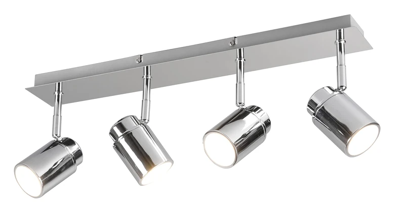 Trio Leuchten Angelo 880400406 Bathroom Spotlight Bar Metal Chrome 4X GU10 Bulbs Not Included