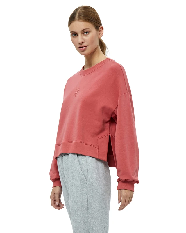 Beyond Now Cassie GOTS Crew Neck Sweatshirt | Red Sweatshirts For Women Uk | Spring Sweater For Women | Size XS
