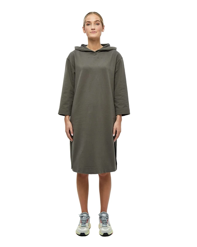 Beyond Now Jasmin GOTS Hoodie Dress | Green Dresses For Women Uk | Spring Womens Dresses | Size XL