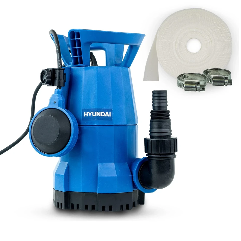 Hyundai 250W Submersible Water Pump, 25-32mm / 1-1/2" Hose, Lightweight, Clean Water, 6m Lift