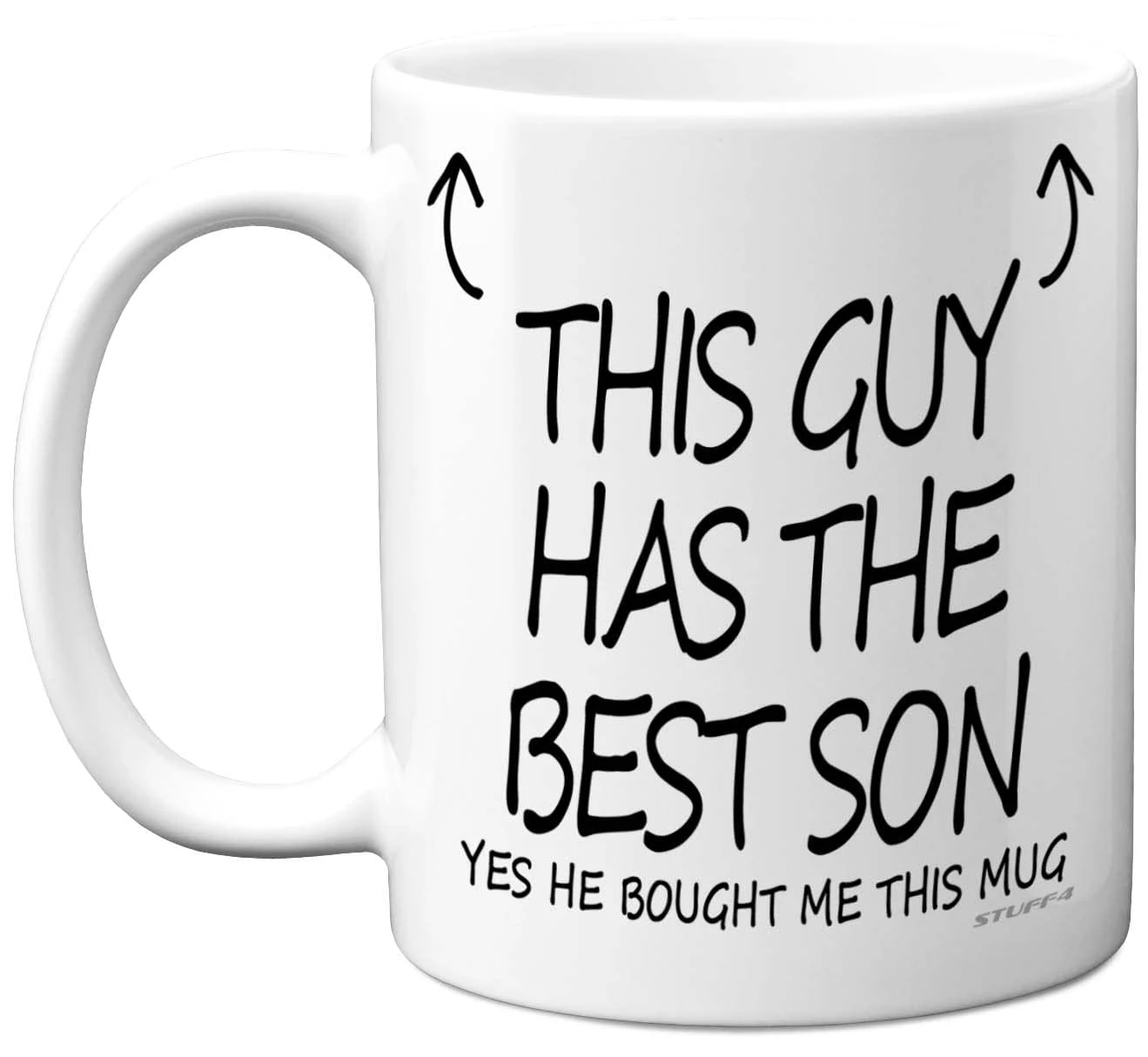 Stuff4 This Guy Has The Best Son Mug - Son Gifts, 11oz Ceramic Dishwasher Safe Coffee Mugs - Papa Daddy Dad Gifts for Birthday, Christmas Fathers Day Presents, Premium Cup Made in UK