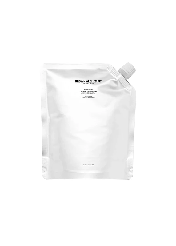 Grown Alchemist Luxury Hand Cream - Vanilla, Orange Peel - Natural, Vegan Moisturising Handcream Lotion for Dry and Cracked Hands, Soothing Hand Repair Cream Moisturiser - 500 ml Refill