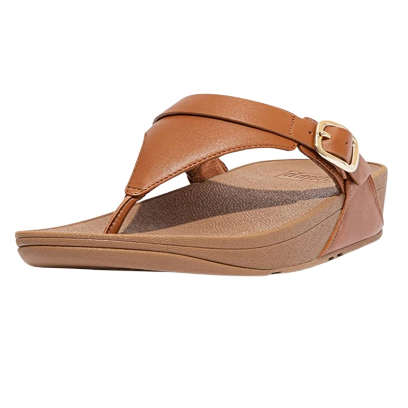 Fitflop Lulu Women's Adjustable Flip Flops, Skin, 38.5 EU, Clear Tan - Image 1