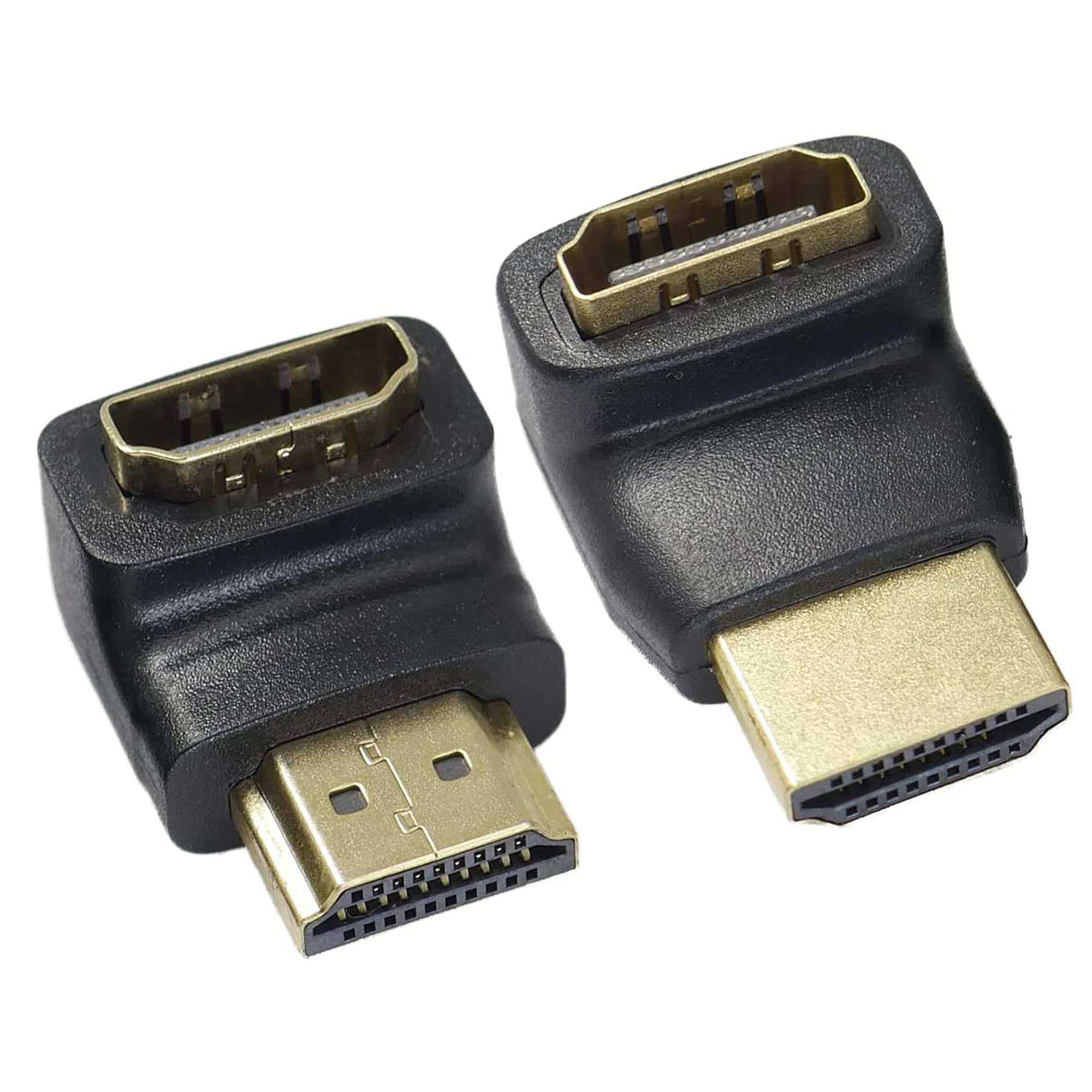 IRYNA 2 Pack HDMI 90 Degree and 270 Degree Adapter, Right Angle HDMI Extender for 3D 4K Support