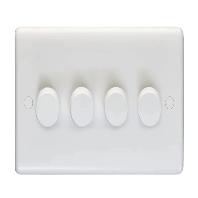 Eurolite Enhance White 4 Gang 2 Way 400W/LED Dimmer Switch