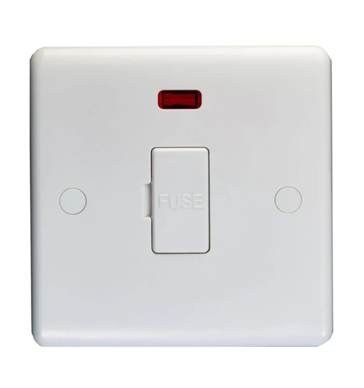 Eurolite Enhance White Plastic 13A Fused Spur Unit With Neon