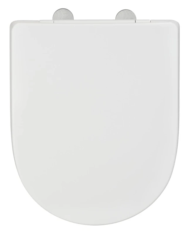 WENKO 24988100 White Exclusive No. 3, Seat with Soft-Close Mechanism, Suitable for Villeroy & Boch O.novo and Commercial Ceramics, Toilet Lid Made of Antibacterial Duroplast, 36.5 x 45 cm, Matt
