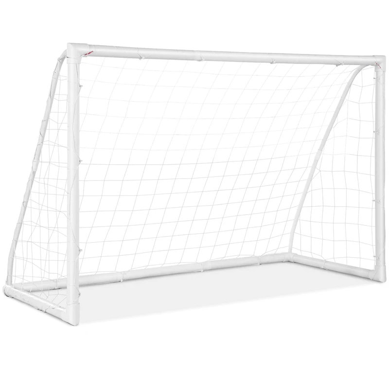 GYMAX Kids Football Goal, UPVC Soccer Goal with Thickened Post & Strengthened Corners, Portable Football Goals for Garden (183 x 82 x 120cm)