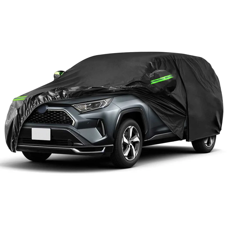 Car Covers Waterproof All Weather Replace for 2013-2022 Toyota RAV4, 6 Layers 210T Custom-Fit Outdoor Full Car Covers with Zipper Door for Snow Rain Dust Hail Protection (Rav4)