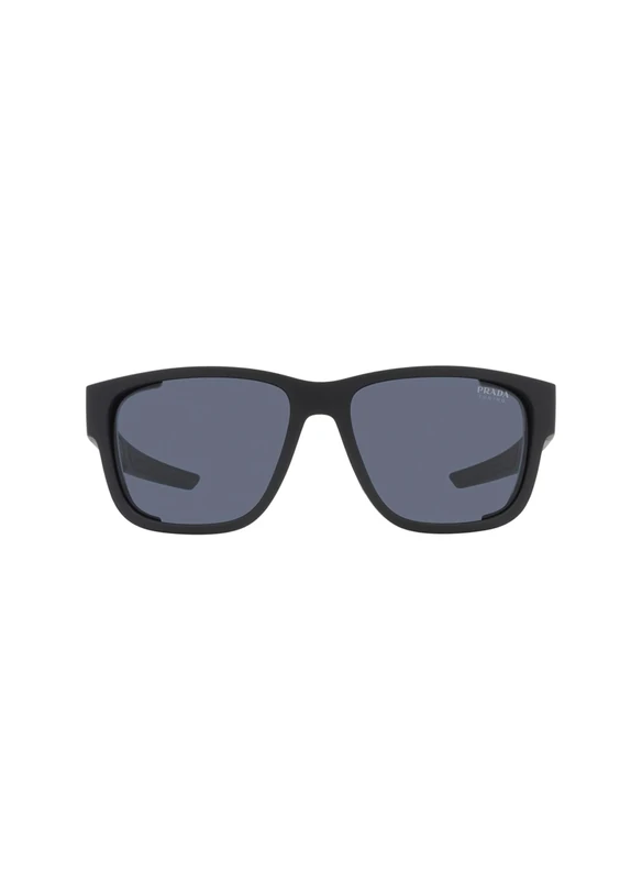 Prada Men's Sunglasses DG009R Black Rubber/Blue, One Size (Manufacturer Size: 65), Black Rubber/Blue, Einheitsgröße (Herstellergröße: 65)