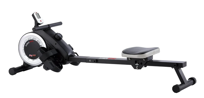 Magnetic Rower with foldable transport wheels and a smooth quiet action