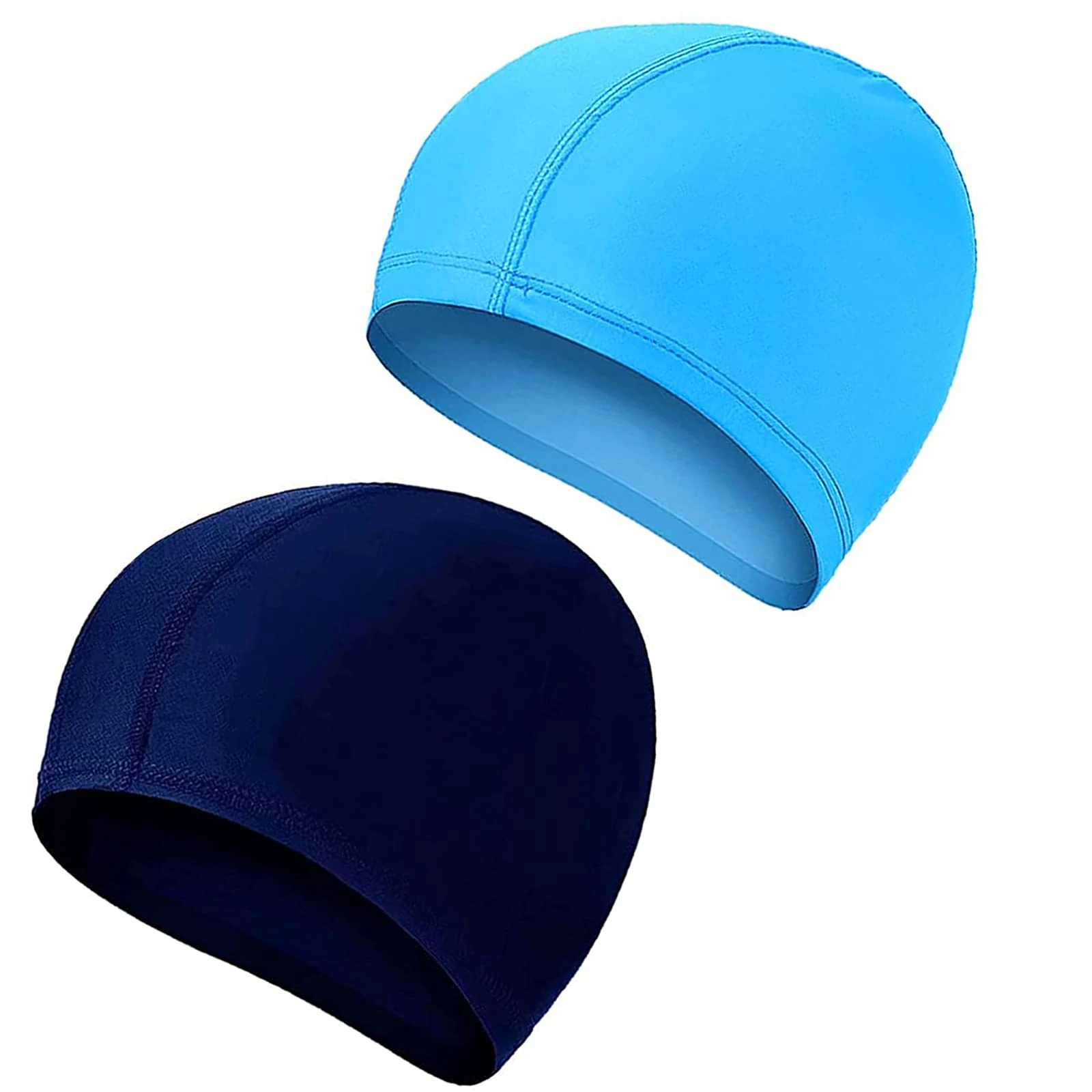 2 Pcs Swimming Caps for Kids Girls Boys and Adult Teenager,Comfortable Light Swimming Caps,Super Stretch No Pull Hair Swim Hats for Long and Short Hair
