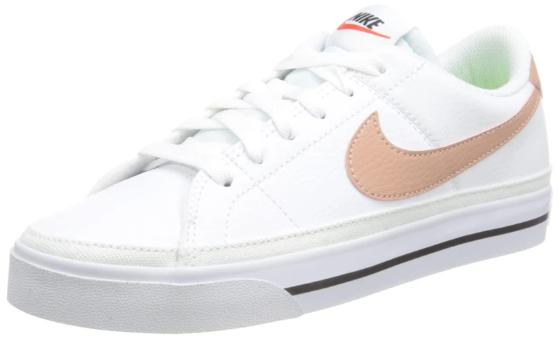 NIKE DH3161-103 WMNS Court Legacy NN Women White/Rose Whisper-Team Orange-Black UK 5.5