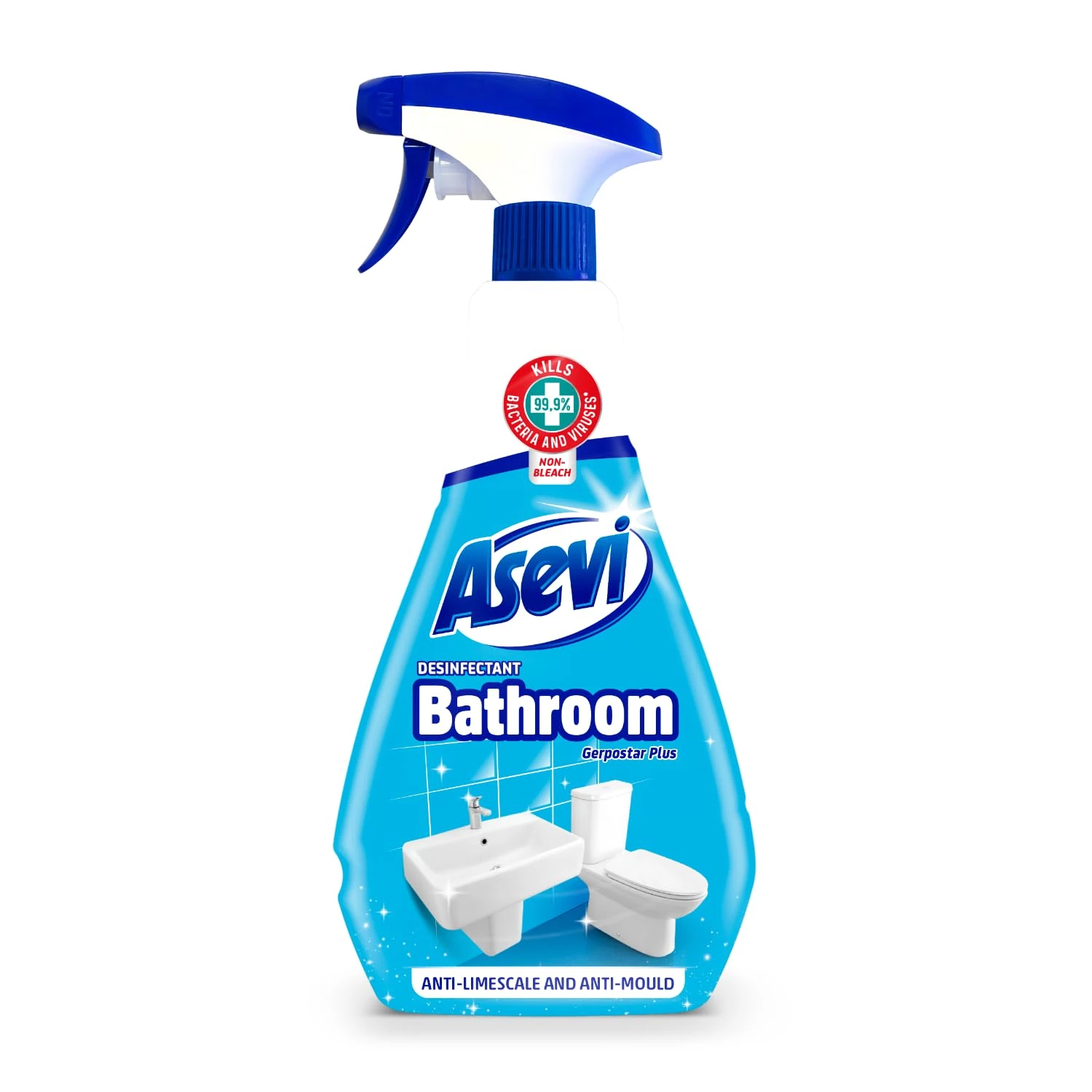 Asevi Bathroom Disinfectant Cleaning Spray, Antibacterial Spray, Mould Remover, Bathroom Spray, 720ml