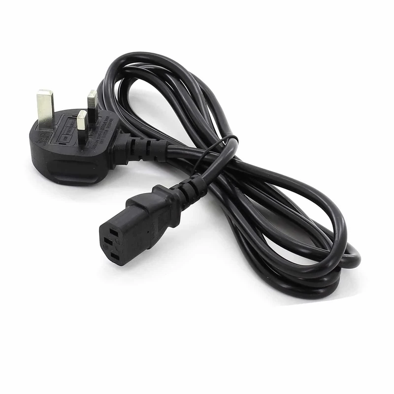 UK Mains 3 Pin Plug to IEC C13 Cable Kettle Lead For PC Monitor Tv Printers desktop PCs, monitors, TVs, scanners