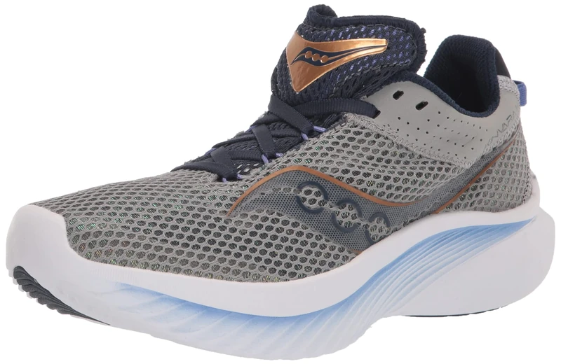 Saucony Womens Kinvara 14 Running Shoes Running Shoe, Fossil/Pool, 7