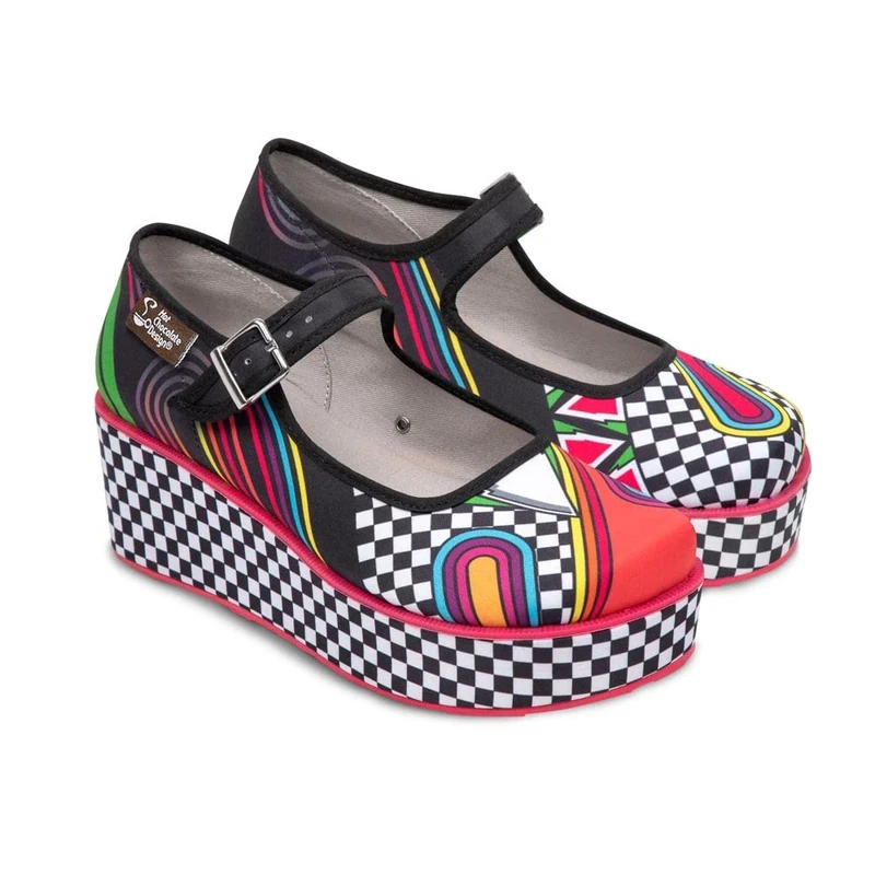 Hot Chocolate Design Chocolaticas 1980 Women's Mary Jane Platform Multicoloured HCD 38