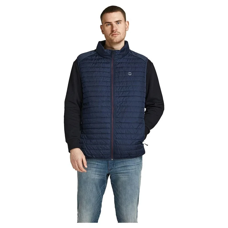JACK&JONES PLUS Men's JJEMULTI Bodywarmer Collar PS, Navy Blazer, 2XL
