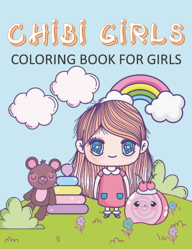 CHIBI GIRLS: Coloring Book For Girls, 56 Pages