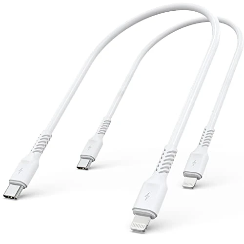 1ft USB-C to Lightning Cable Short, 2Pack USB Type C to Lightning Cable Fast Charging USB C to iPhone Charger Cord Compatible with Apple iPhone 13 12 Pro Max 11 X Xs Xr 8 7 6 Plus 5 SE iPad Air/Mini