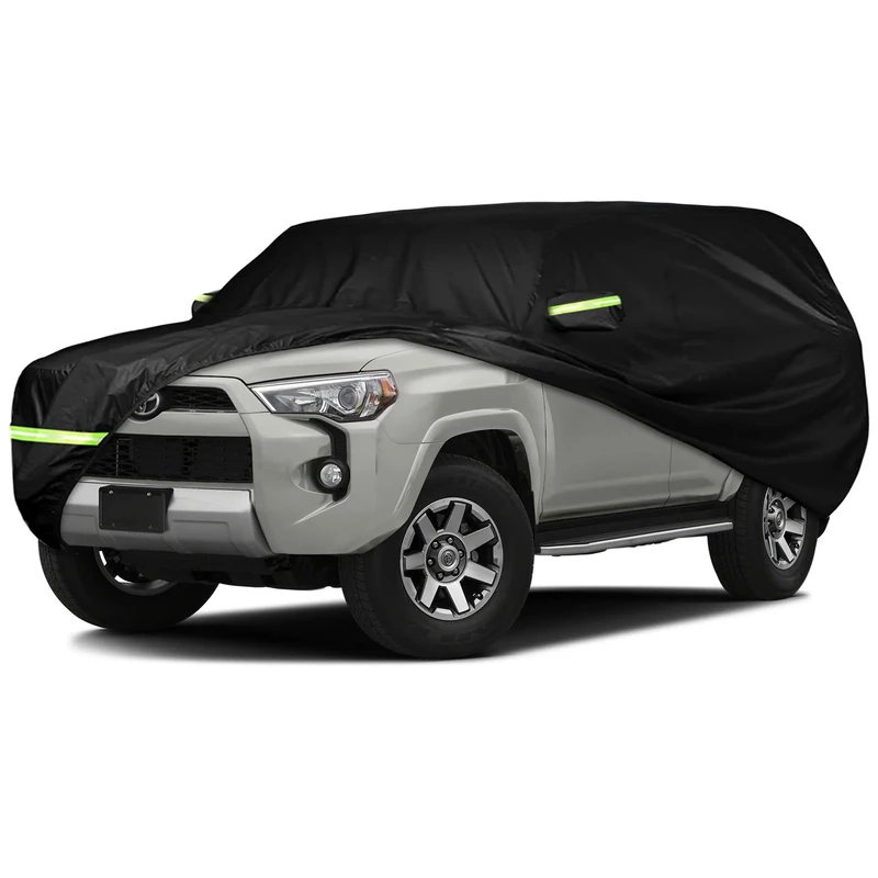 Car Cover Compatible with Toyota 4Runner 2002-2020 2021 2022, 6 Layer Heavy Duty Waterproof Dustproof Black Car Cover