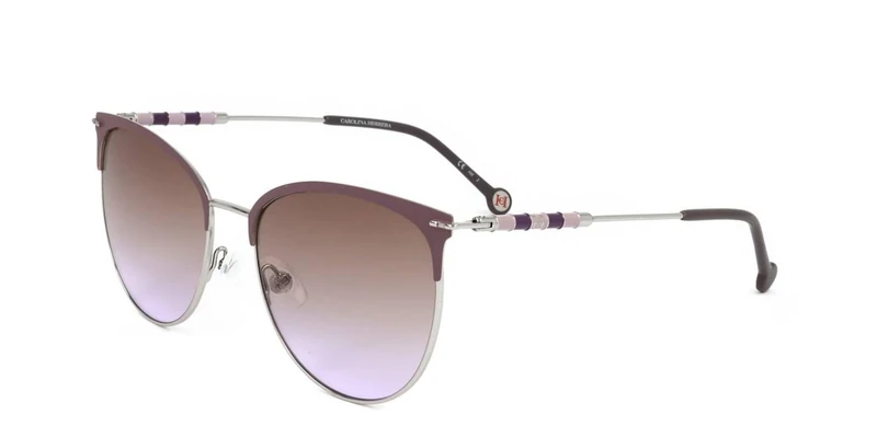 Carolina Herrera Ch 0037/s KTS/QR PALL LILACCK Sunglasses Women's Steel, Standard, 58