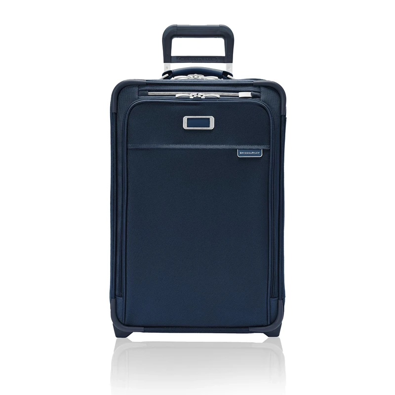 Briggs & Riley Baseline 2-Wheel Luggage, Navy, 22" Essential Carry-On, Baseline Uprights