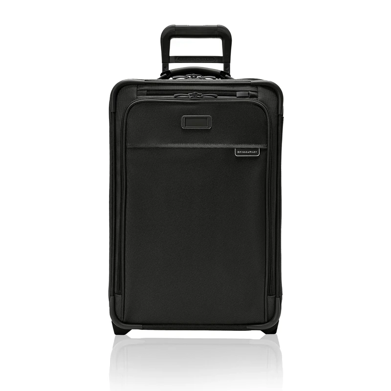 Briggs & Riley Baseline 2-Wheel Luggage, Black, 22" Essential Carry-On, Baseline Uprights