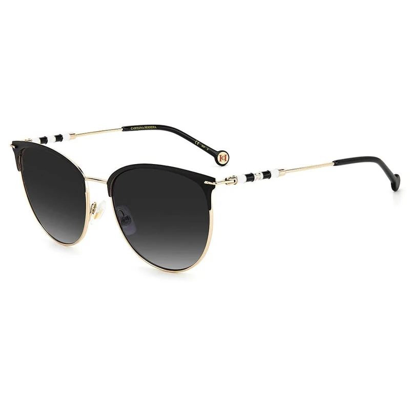 Carolina Herrera Ch 0037/s RHL/9O GOLD BLACK Sunglasses Women's Steel, Standard, 58