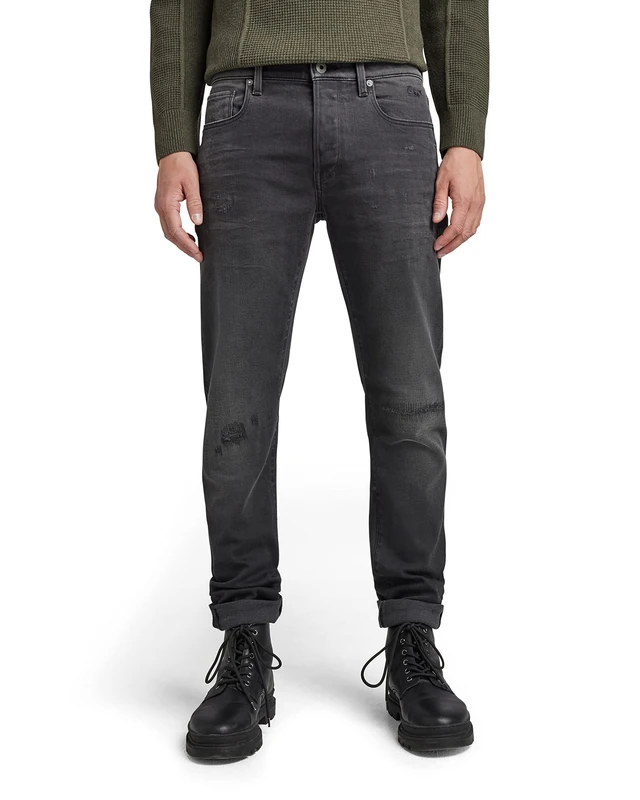 G-Star Men's 3301 Slim style Jeans, Grey (worn in black onyx restored 51001-B479-D108), 30W / 32L