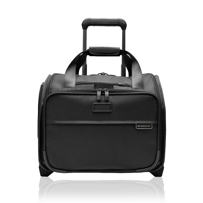 Briggs & Riley 2-Wheel Cabin Bag, Black,16-inch Baseline Underseat Cabin Bag