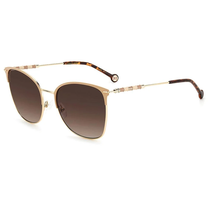 Carolina Herrera Ch 0036/s BKU/HA GOLD NUDE Sunglasses Women's Steel, Standard, 56