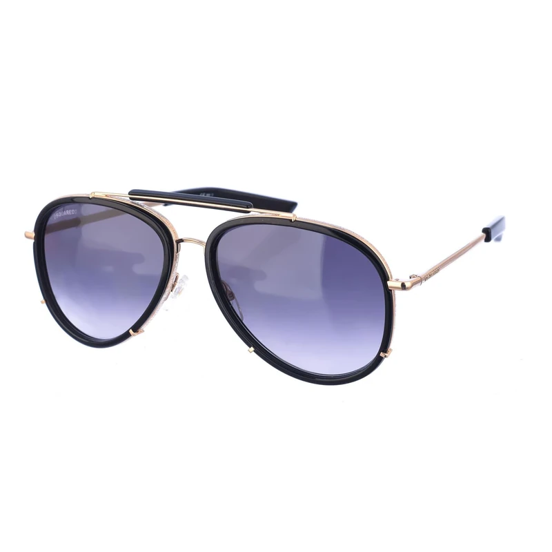Dsquared D2 0010/s 807/9O BLACK Sunglasses Men's Acetate, Standard, 58