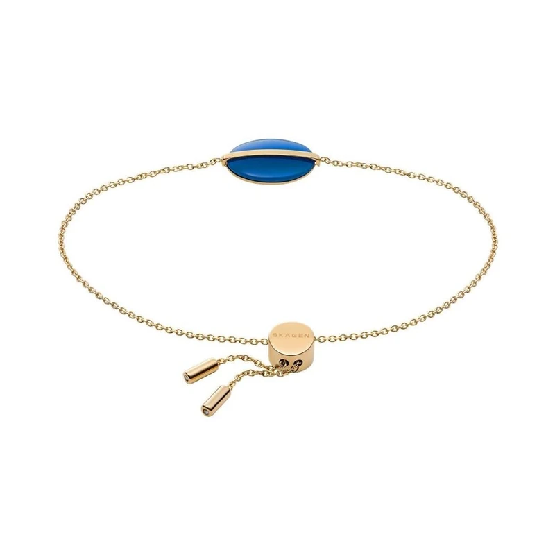Skagen Bracelet for Women Sea Glass, Length: 216mm, Width: 10.5mm Gold Stainless Steel Bracelet, SKJ1576710 - Image 1