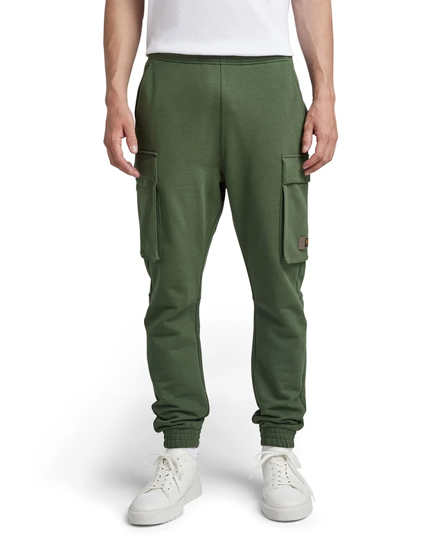 G-Star Men's Cargo Pocket Sweat Pants, Green (dk nuri green D21529-A613-3476), M