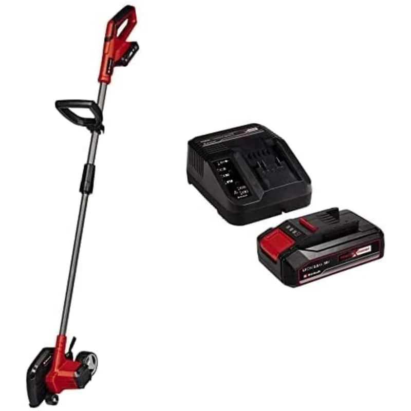 Einhell Power X-Change Cordless Lawn Edger With Battery And Charger - 18V, Lightweight Battery Grass Trimmer, 19cm Cutting Length, 3 Cutting Depths - GE-LE 18/190 Li Solo Electric Lawn Edging Tool